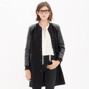 Madewell wool and leather coat